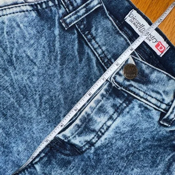 Diesel Denim Jeans Acid Wash Blue Designer Pockets Accents Mens Size 34 vintage - Picture 9 of 11
